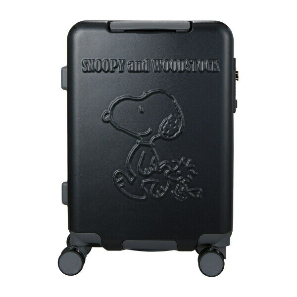 スヌーピー ウッドストック ジッパータイプ スーツケース 32L (ブラック) キャリーケース SNOOPY