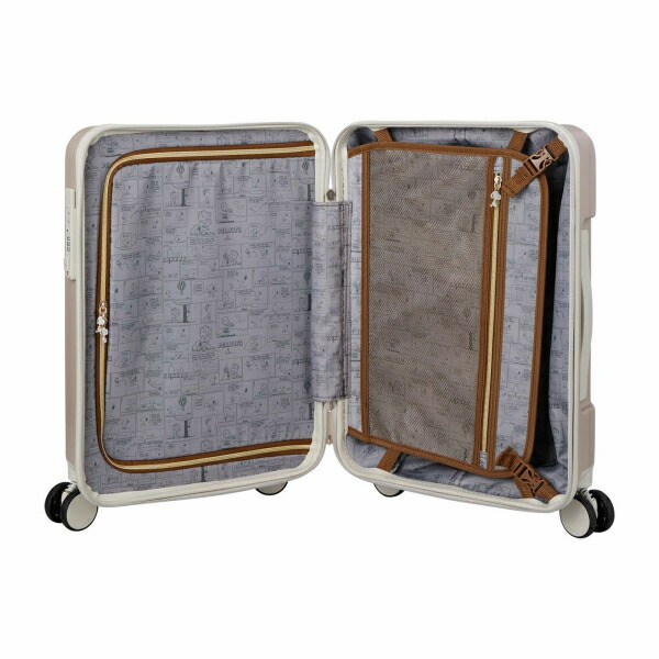 スヌーピー ジョー・クール ジッパータイプ スーツケース 32L (グレージュ) キャリーケース SNOOPY
