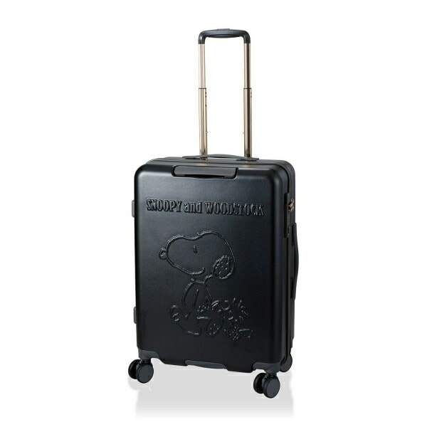 スヌーピー ウッドストック ジッパータイプ スーツケース 50L (ブラック) キャリーケース SNOOPY