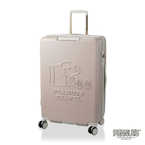 スヌーピー ジョー・クール ジッパータイプ スーツケース 82L (グレージュ) キャリーケース SNOOPY