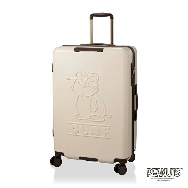 スヌーピー オラフ ジッパータイプ スーツケース 82L (アイボリー) キャリーケース SNOOPY