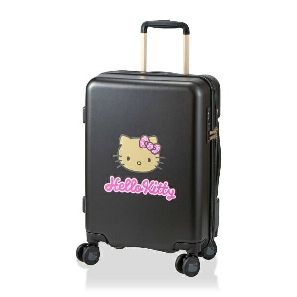 サンリオ 日焼け ハローキティ スーツケース 33L (ブラック) キャリーケース Sanrio