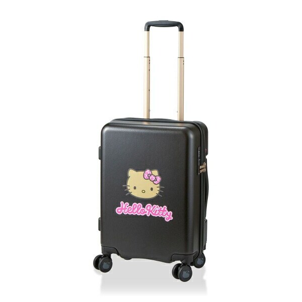 サンリオ 日焼け ハローキティ スーツケース 33L (ブラック) キャリーケース Sanrio