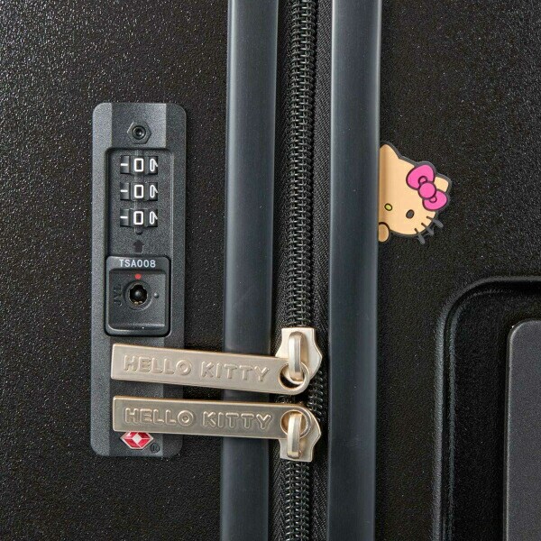 サンリオ 日焼け ハローキティ スーツケース 33L (ブラック) キャリーケース Sanrio
