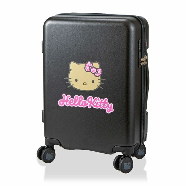 サンリオ 日焼け ハローキティ スーツケース 33L (ブラック) キャリーケース Sanrio