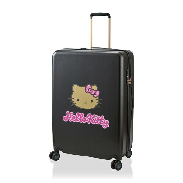 サンリオ 日焼け ハローキティ スーツケース 83L (ブラック) キャリーケース Sanrio