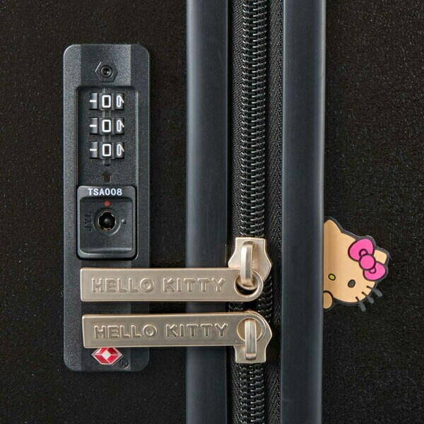 サンリオ 日焼け ハローキティ スーツケース 83L (ブラック) キャリーケース Sanrio
