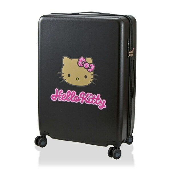 サンリオ 日焼け ハローキティ スーツケース 83L (ブラック) キャリーケース Sanrio