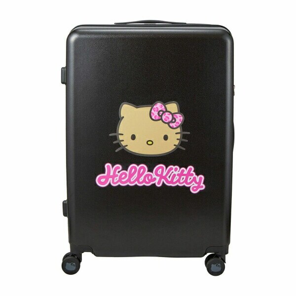 サンリオ 日焼け ハローキティ スーツケース 83L (ブラック) キャリーケース Sanrio