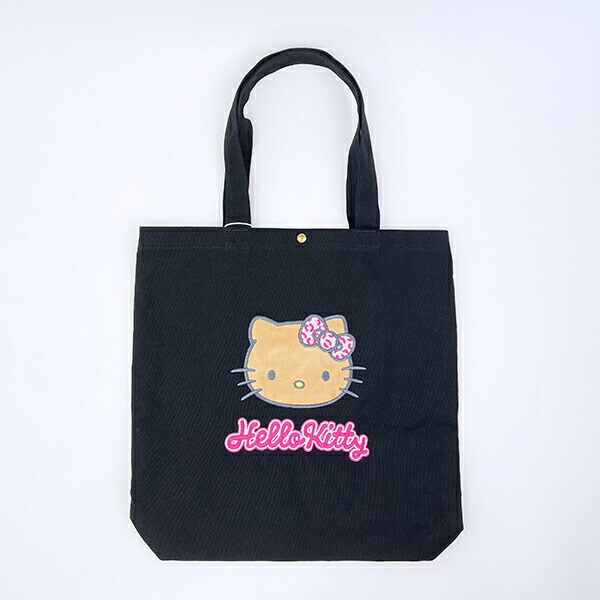 サンリオ 日焼け キティ 刺繍ワッペン帆布トートバッグ Sanrio