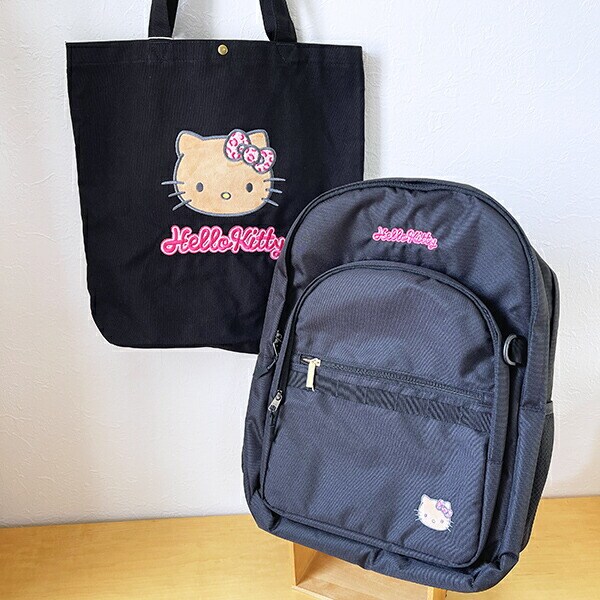 サンリオ 日焼け キティ 刺繍ワッペン帆布トートバッグ Sanrio