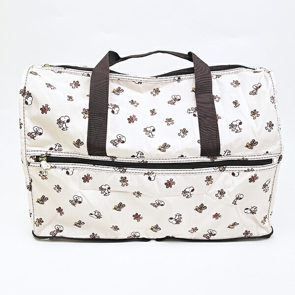 スヌーピー 折りたたみボストンバッグ(M) ベージュベア トラベル SNOOPY