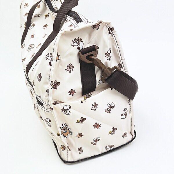 スヌーピー 折りたたみボストンバッグ(M) ベージュベア トラベル SNOOPY