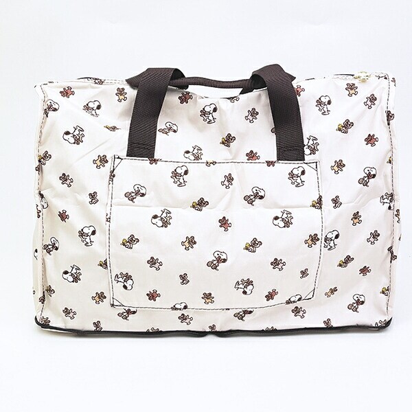 スヌーピー 折りたたみボストンバッグ(M) ベージュベア トラベル SNOOPY