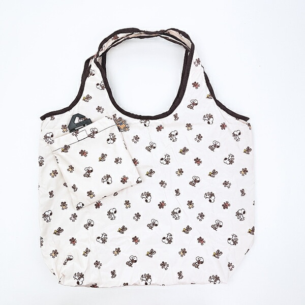 スヌーピー &ベア 保冷＆保温エコバッグ(M) ベージュ SNOOPY