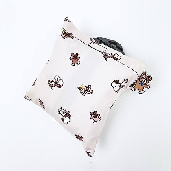 スヌーピー &ベア 保冷＆保温エコバッグ(M) ベージュ SNOOPY