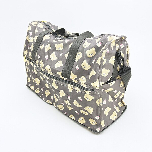 リラックマ 折りたたみボストンバッグ(M) ブラウン