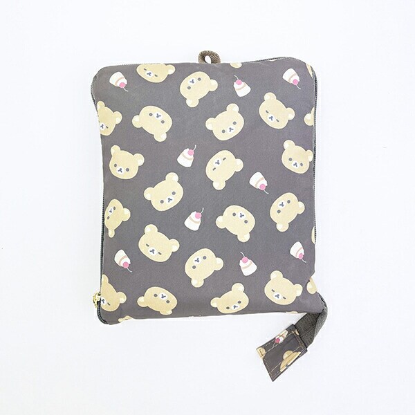 リラックマ 折りたたみボストンバッグ(M) ブラウン