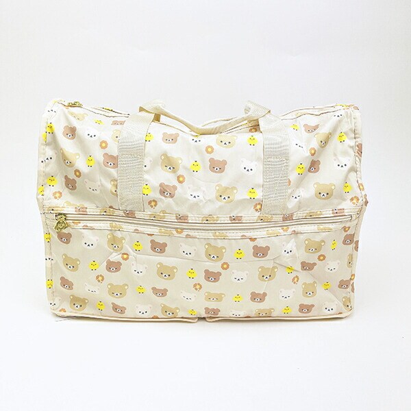 リラックマ コリラックマ 集合 折りたたみボストンバッグ(M) ベージュ