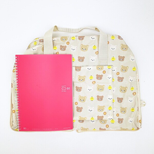 リラックマ コリラックマ 集合 折りたたみボストンバッグ(M) ベージュ