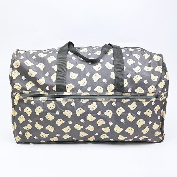 リラックマ 折りたたみボストンバッグ(L) ブラウン トラベル