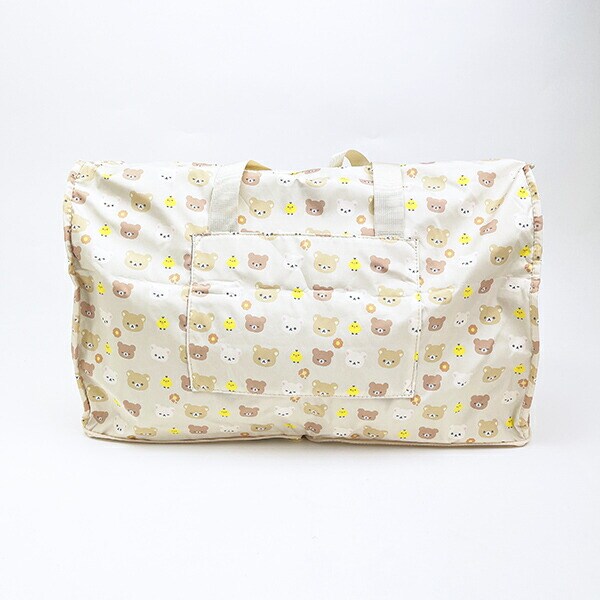 リラックマ コリラックマ 集合 折りたたみボストンバッグ(L) ベージュ トラベル