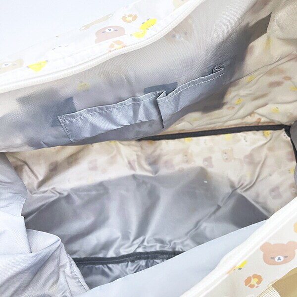 リラックマ コリラックマ 集合 折りたたみボストンバッグ(L) ベージュ トラベル