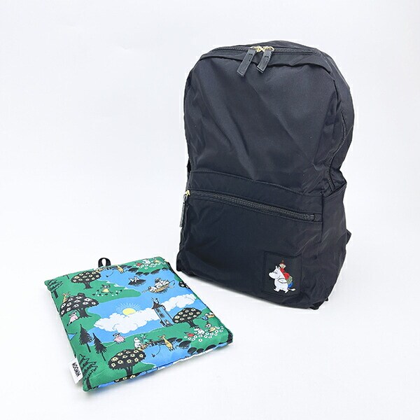 ムーミン リトルミイ 折りたたみリュック ブラック バッグ MOOMIN