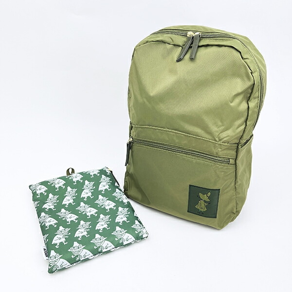 ムーミン スナフキン 折りたたみリュック カーキ バッグ MOOMIN