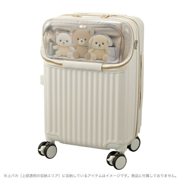 ぬい活 推し活 上パカ ジッパータイプ スーツケース Sサイズ カプセルキャリーバッグ
