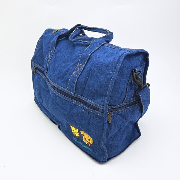 オサムグッズ キャットとドッグ 折りたたみボストンバッグ(M) デニム OSAMUGOODS