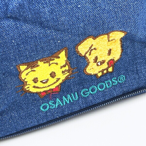オサムグッズ キャットとドッグ 折りたたみボストンバッグ(L) デニム トラベル OSAMUGOODS