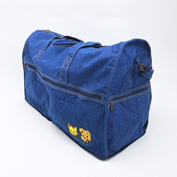 オサムグッズ キャットとドッグ 折りたたみボストンバッグ(L) デニム トラベル OSAMUGOODS