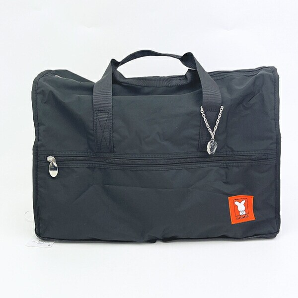 ミッフィー miffy 折りたたみボストンバッグ(M) ブラック