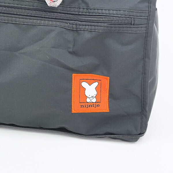 ミッフィー miffy 折りたたみボストンバッグ(M) ブラック