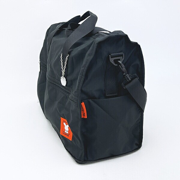 ミッフィー miffy 折りたたみボストンバッグ(M) ブラック