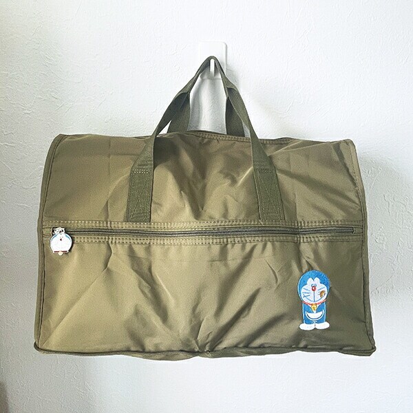 ドラえもん 折りたたみボストンバッグ (M) グリーン