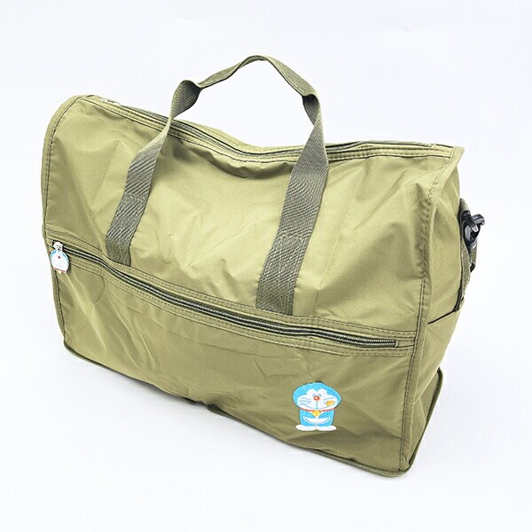 ドラえもん 折りたたみボストンバッグ (M) グリーン