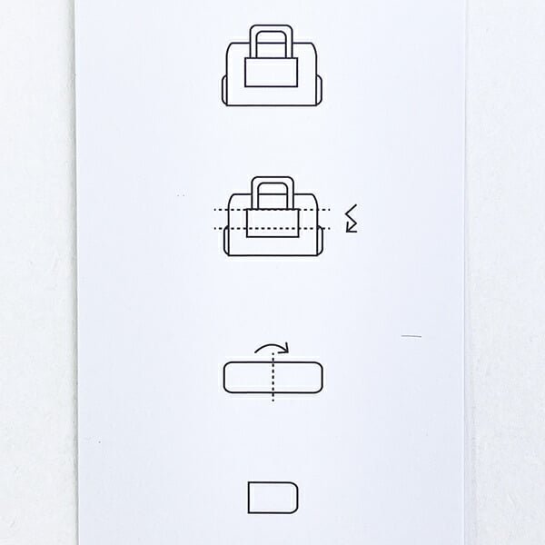 ムーミン リトルミイ 折りたたみボストンバッグ(M) モノトーン MOOMIN