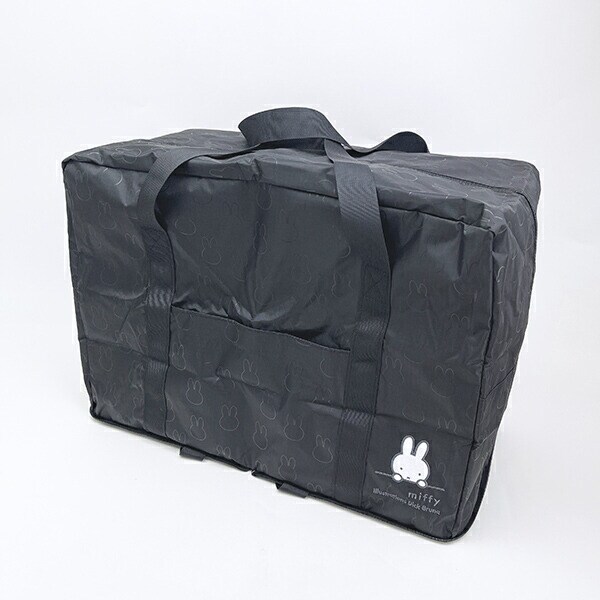 ミッフィー miffy 折りたたみボストンバッグ (L) ブラック トラベル