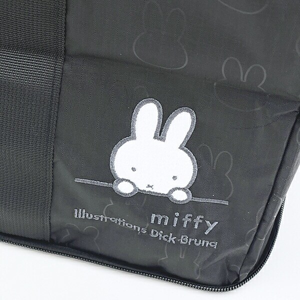 ミッフィー miffy 折りたたみボストンバッグ (L) ブラック トラベル