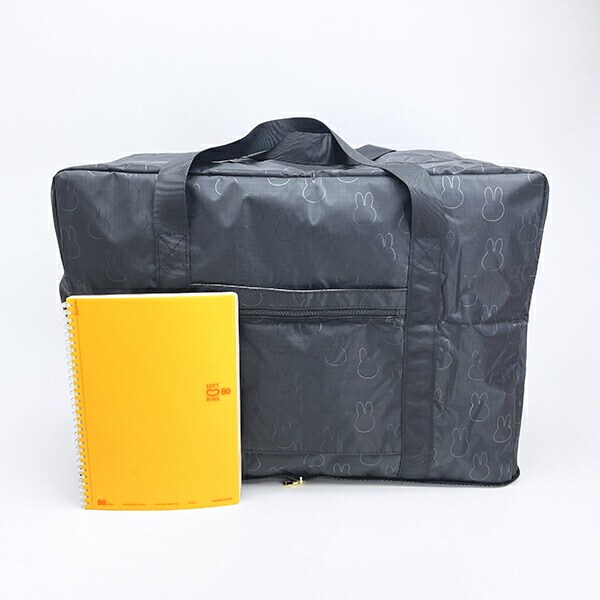 ミッフィー miffy 折りたたみボストンバッグ (L) ブラック トラベル