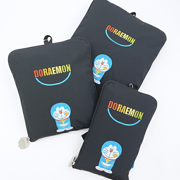 ドラえもん 折りたたみバッグ(M) ブラック