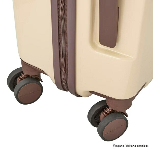 ちいかわ ジッパータイプ スーツケース  ( ベージュサークル)  Sサイズ