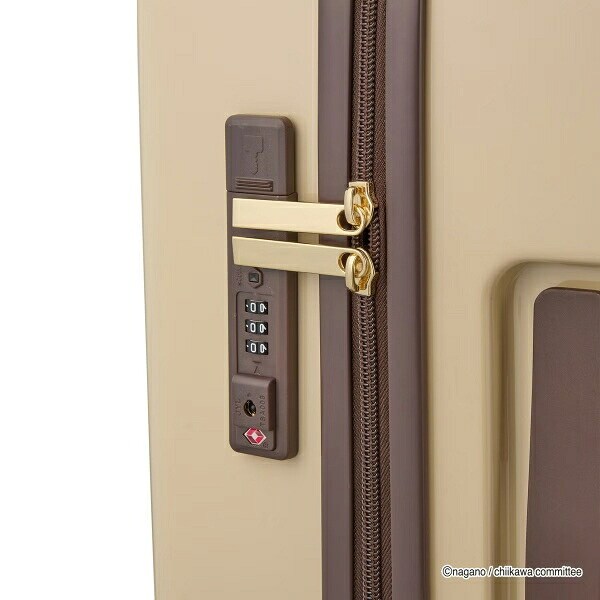 ちいかわ ジッパータイプ スーツケース  ( ベージュサークル)  Sサイズ