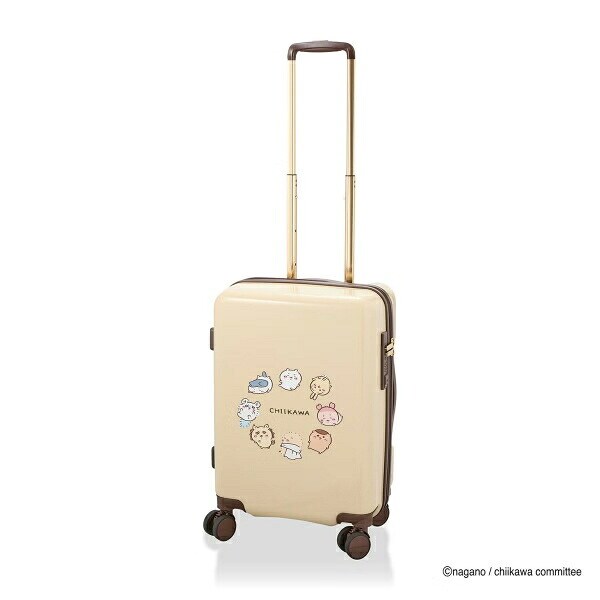 ちいかわ ジッパータイプ スーツケース  ( ベージュサークル)  Sサイズ
