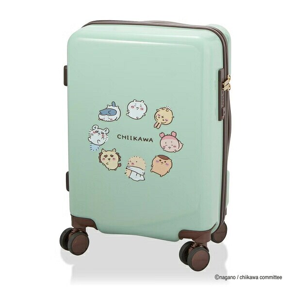 ちいかわ ジッパータイプ スーツケース  ( ミントサークル)  Sサイズ