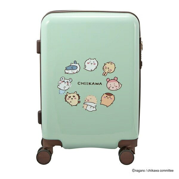ちいかわ ジッパータイプ スーツケース  ( ミントサークル)  Sサイズ