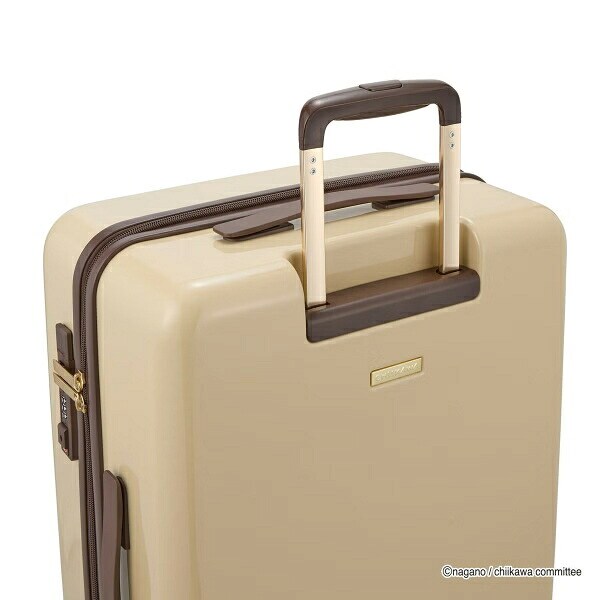 ちいかわ ジッパータイプ スーツケース  ( ベージュサークル)  Mサイズ