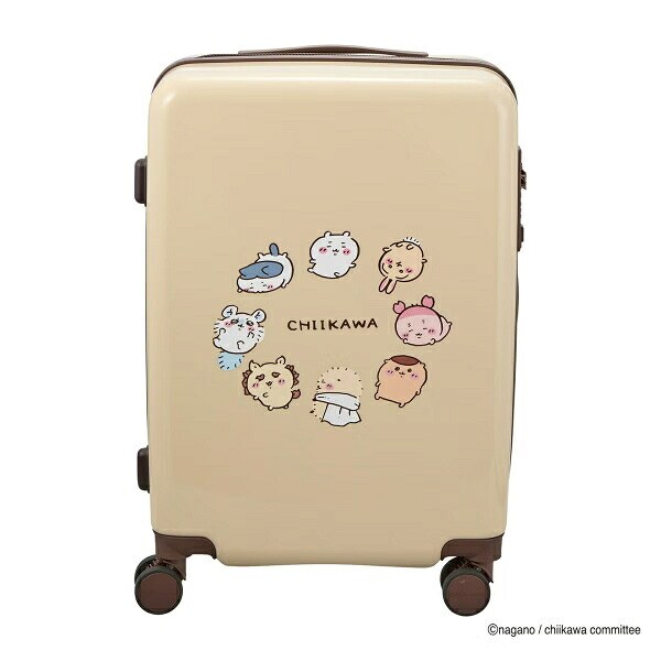 ちいかわ ジッパータイプ スーツケース  ( ベージュサークル)  Mサイズ